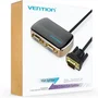 Vention Divisor VGA DBABF 1 entrada a 2 salidas HD 1080P 60Hz con alimentación externa, 1m, Negro